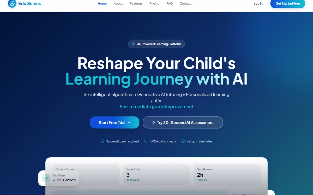 AI Teachers Personalized Tutoring Platform project screenshot